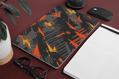 Orange And Black Pattern Macbook Skin