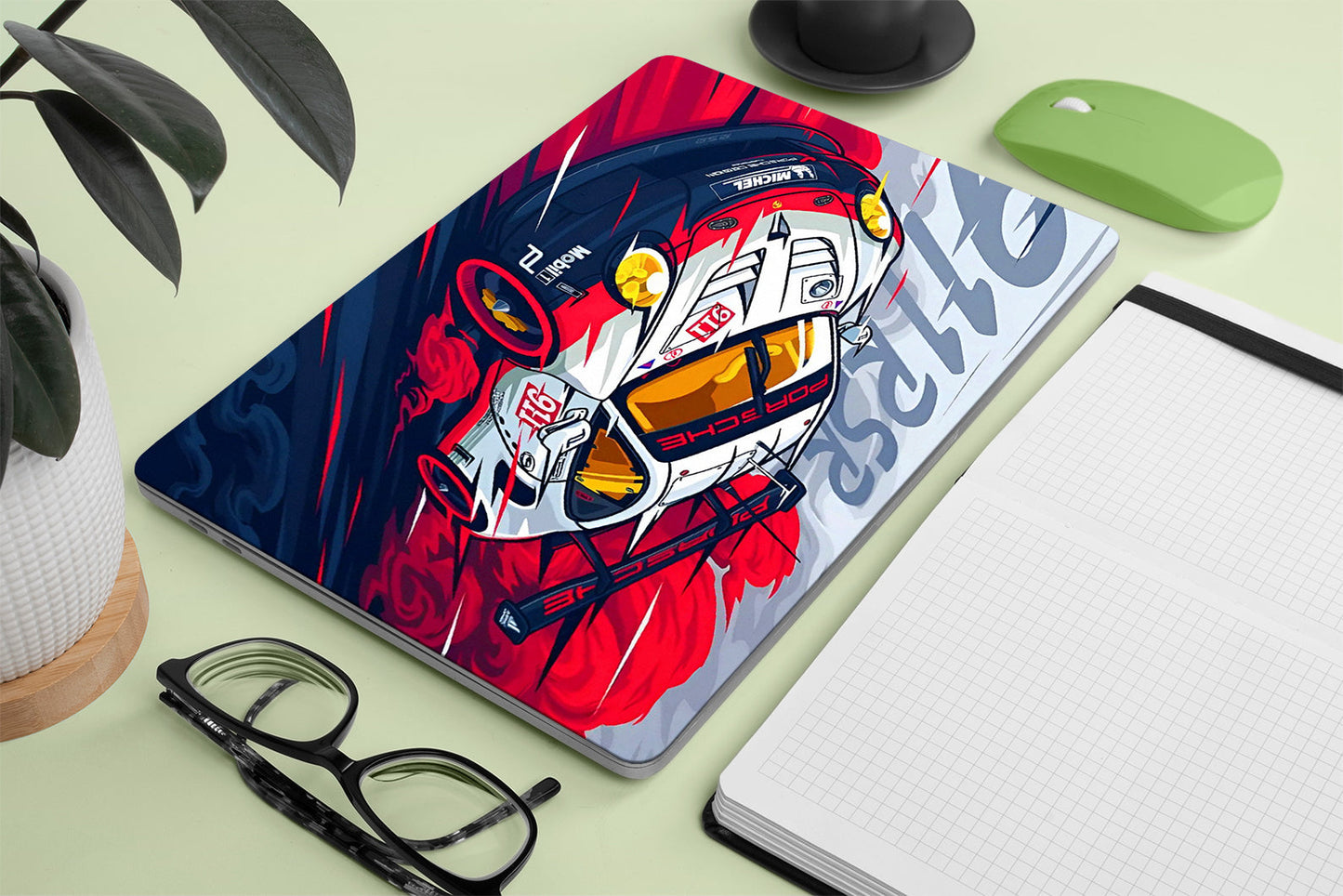 Macbook Skin with a Porsche-themed design