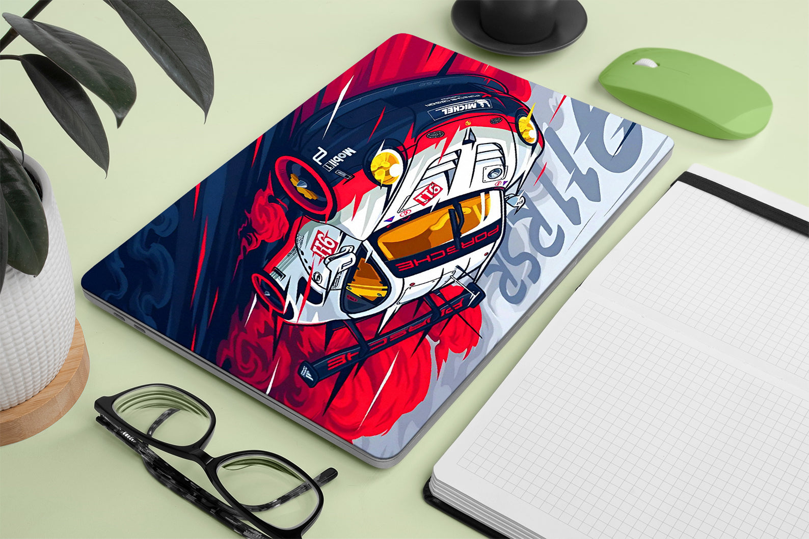 Macbook Skin with a Porsche-themed design