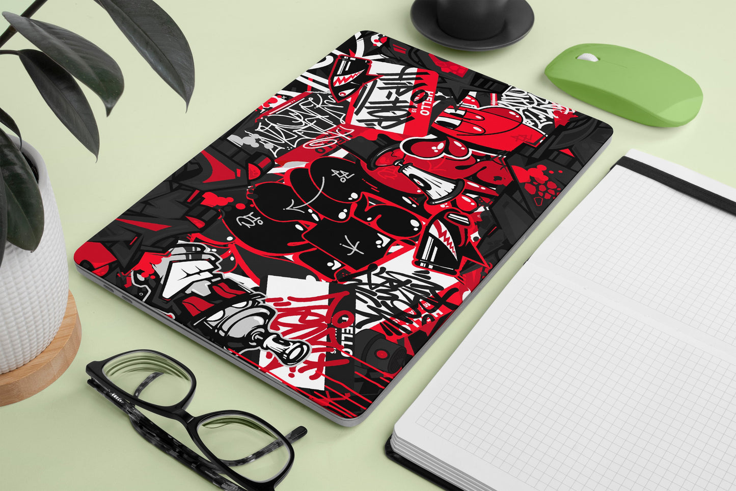 Red Graffiti Laptop Skin