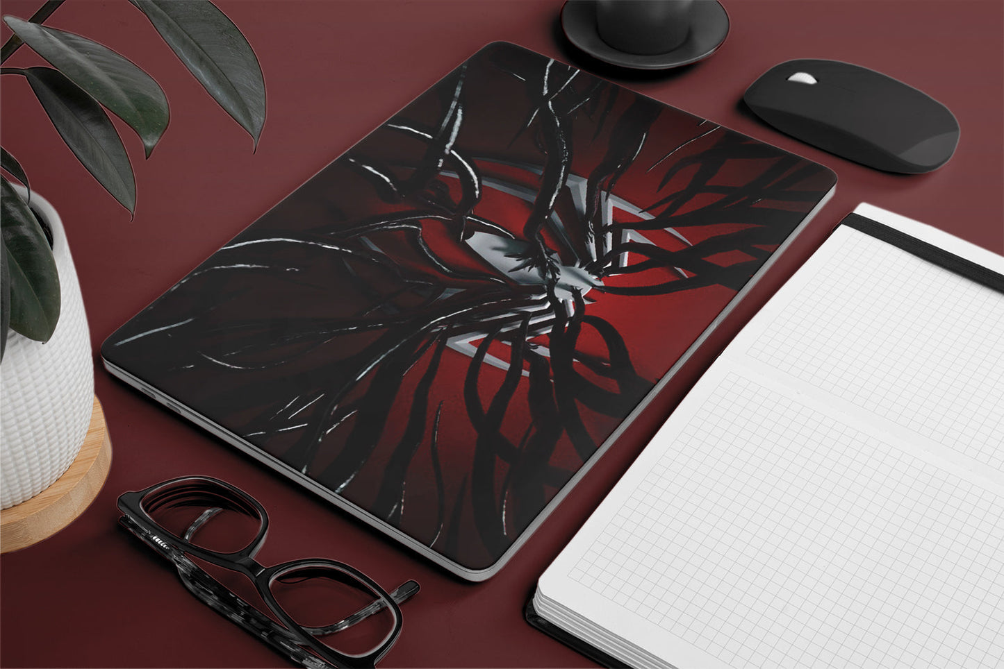 spiderman x venom design laptop skin