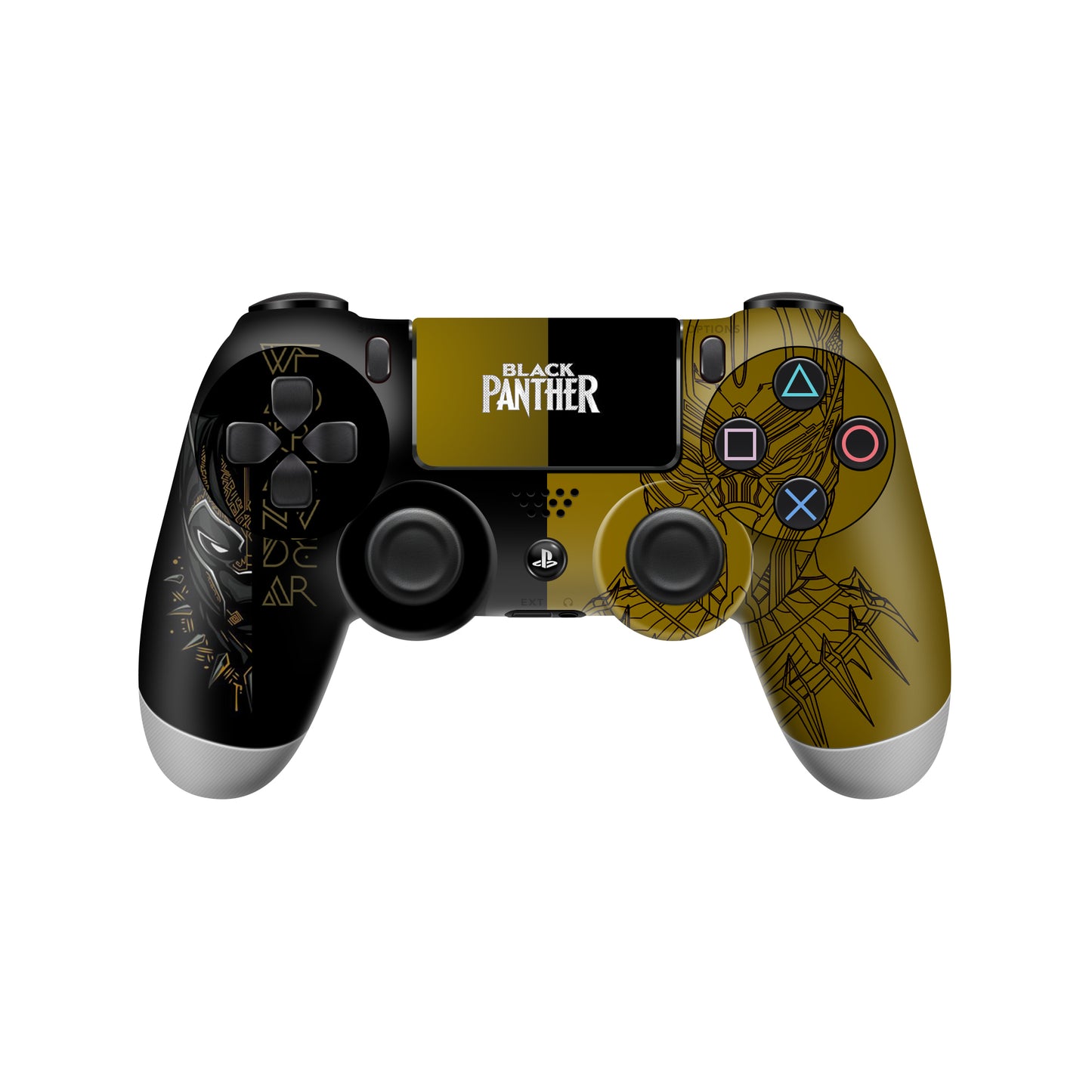 PS4 Black Panther Controller skin 2x (Golden pattren)