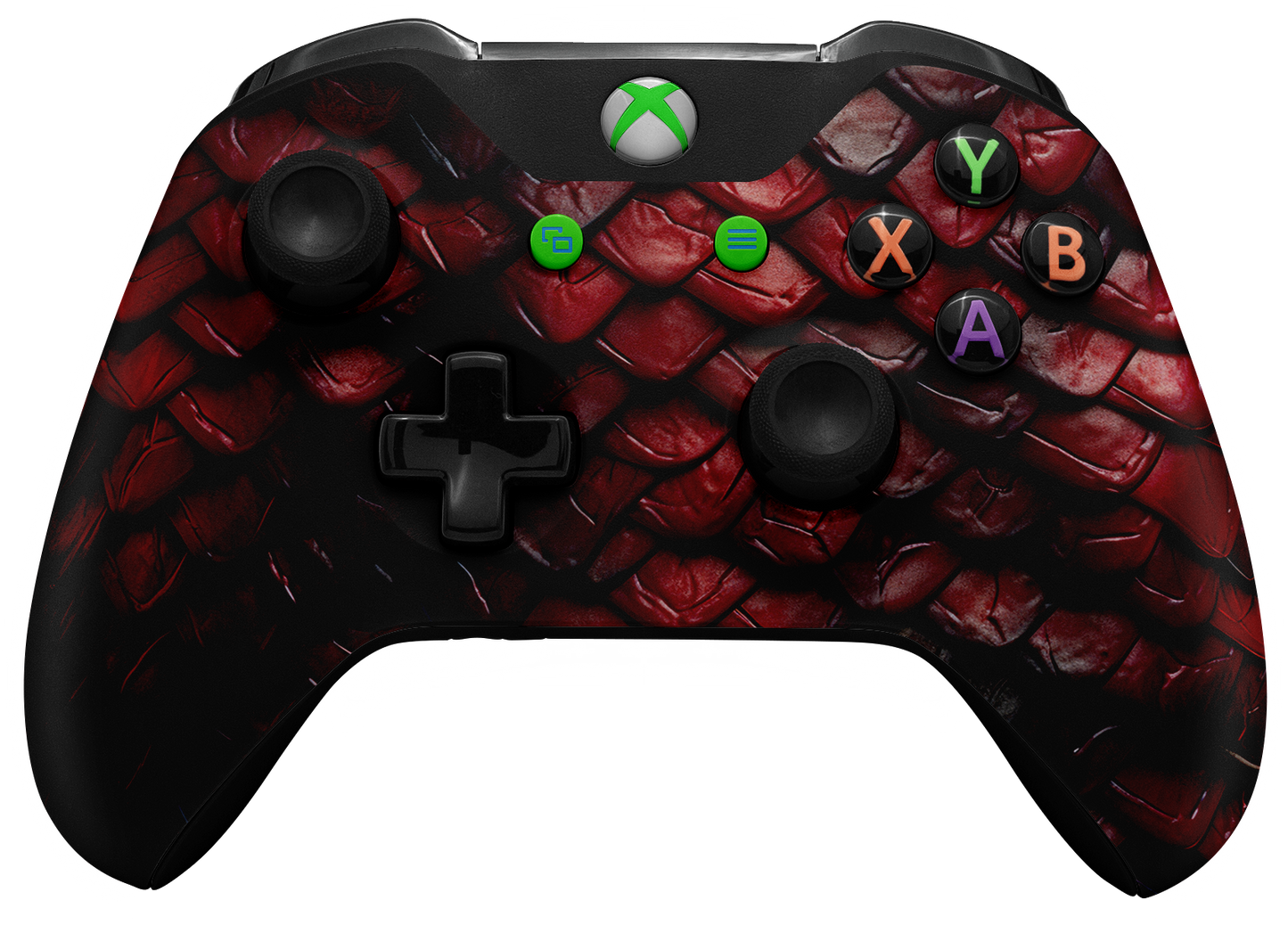 xbox-one-snaked-pattern-red-scales-2x-controller-skins