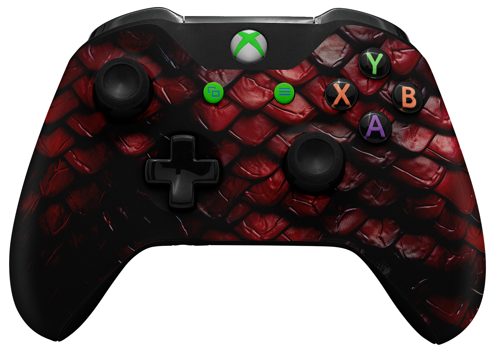 xbox-one-snaked-pattern-red-scales-2x-controller-skins