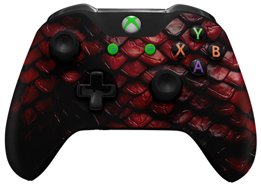 xbox-one-snaked-pattern-red-scales-2x-controller-skins