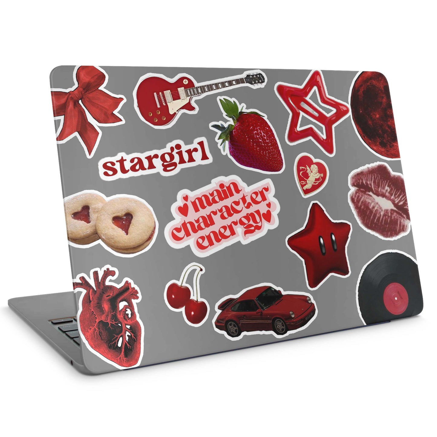 15 Aesthetic Red Stickers Pack