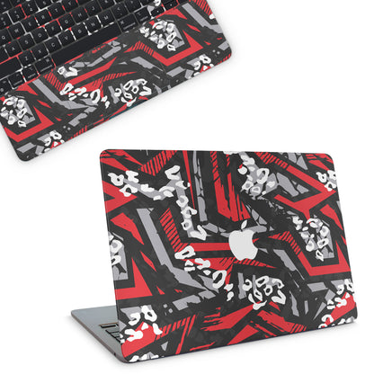 Macbook Skin - artistic red abstract pattern