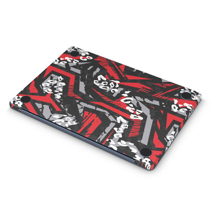 Macbook Skin - artistic red abstract pattern bottom