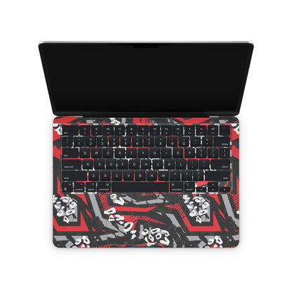 Macbook Skin - artistic red abstract pattern inside
