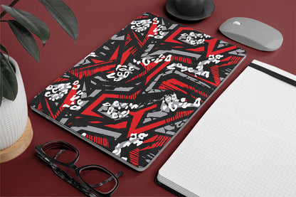 Macbook Skin - artistic red abstract pattern skin