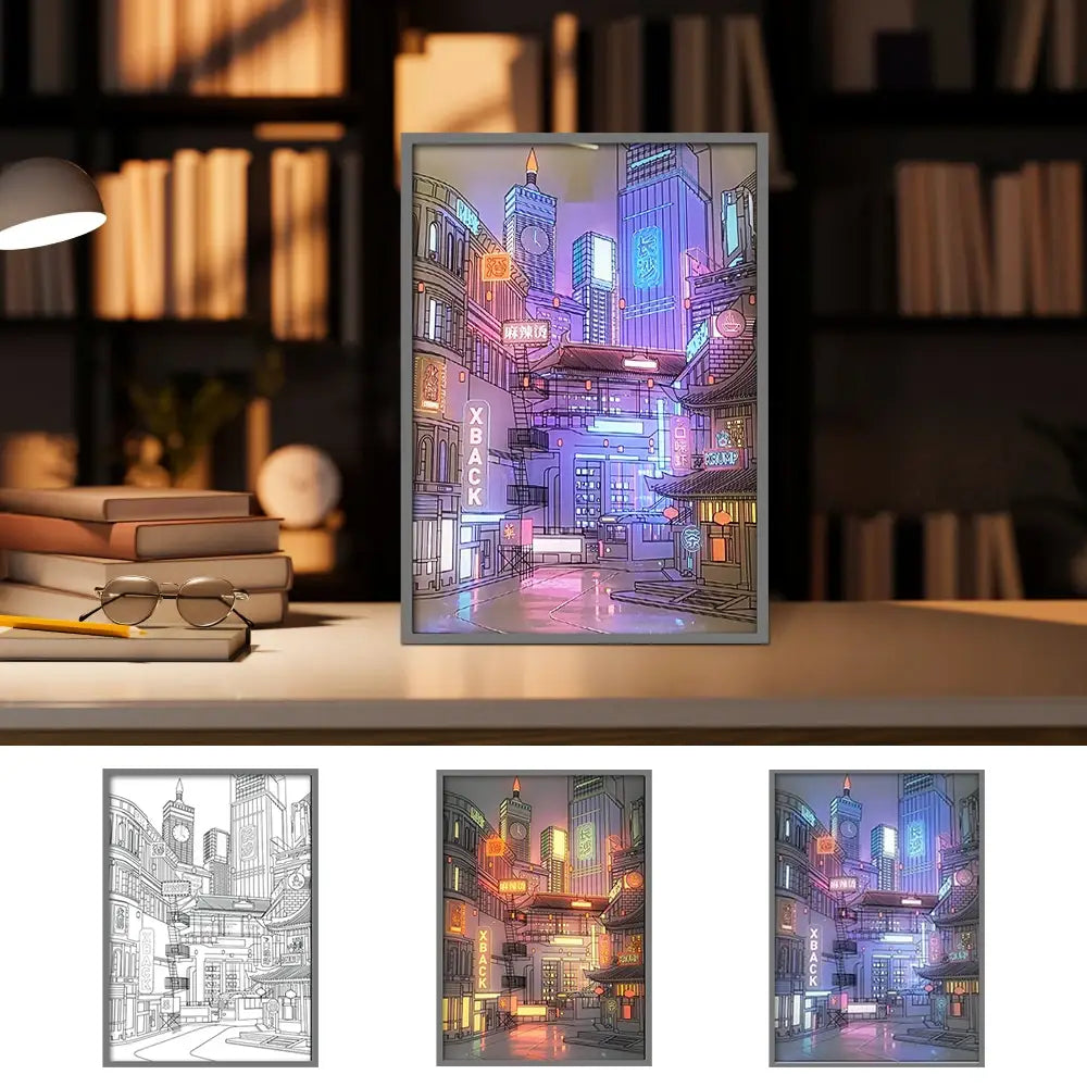 LED Light Up Painting Anime Wall Light Painting Decor