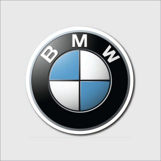 BMW logo on a gray background