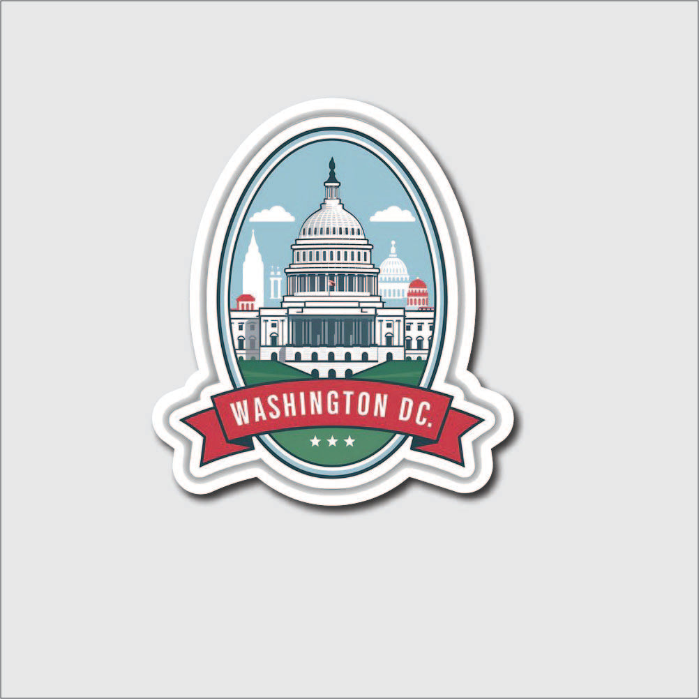Washington DC Stamp Sticker