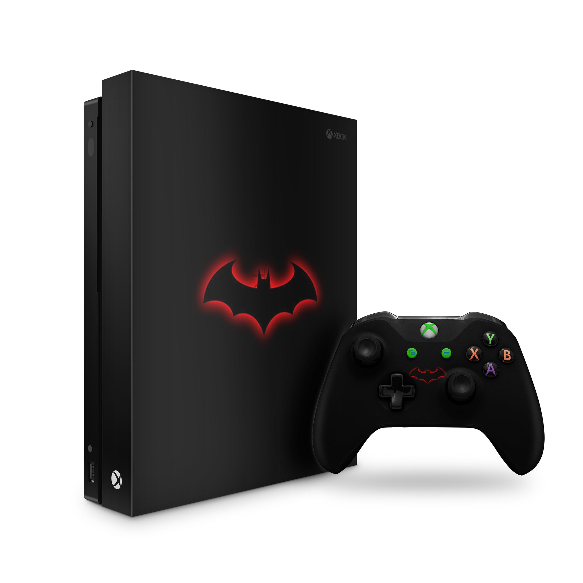 Xbox-one-batman-minimalist-console-and-controller-skin-combo