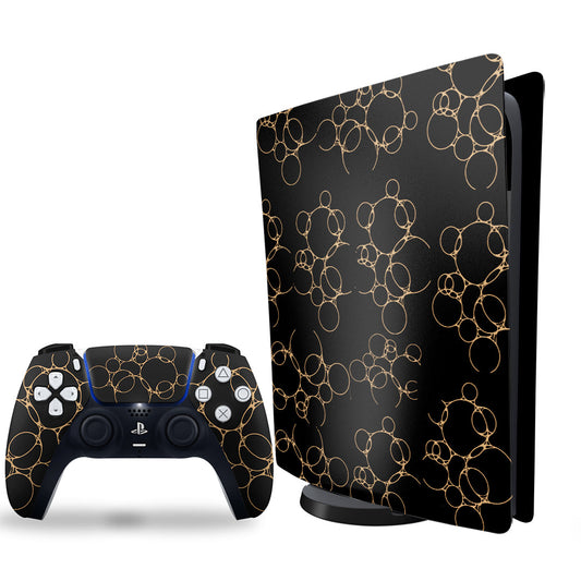 PS5 Brown Bubbles Pattern Combo Skins