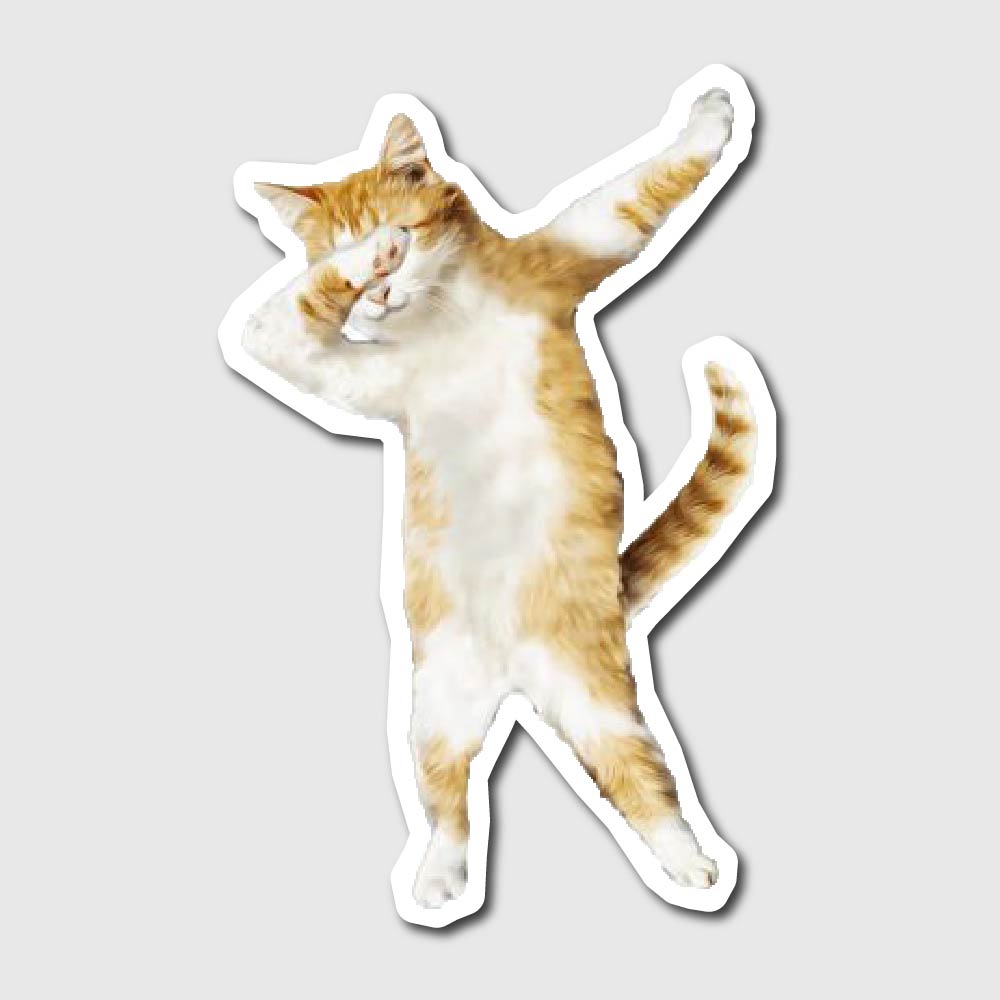 Dabbing cat sticker