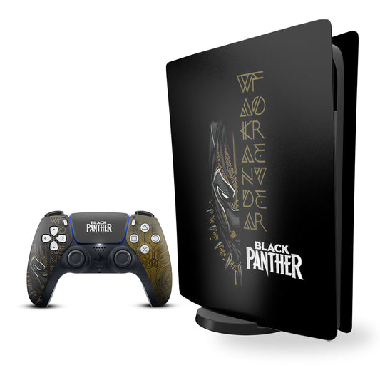 PS5-Black-panther-console-controller-skin-combo