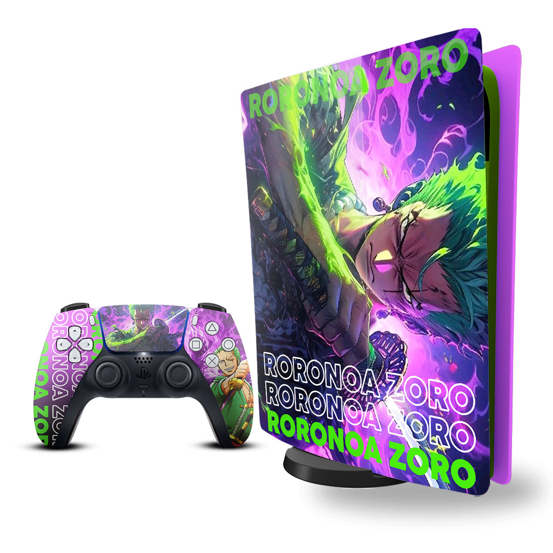 PS5 Zoro Console and Controller skin combo ( one piece)