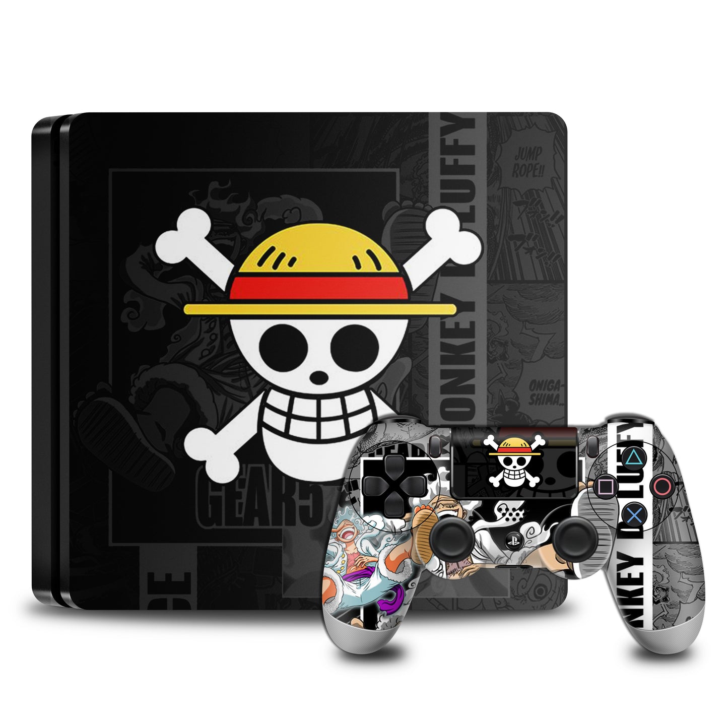 Ps4 One piece console and controller skins combo 