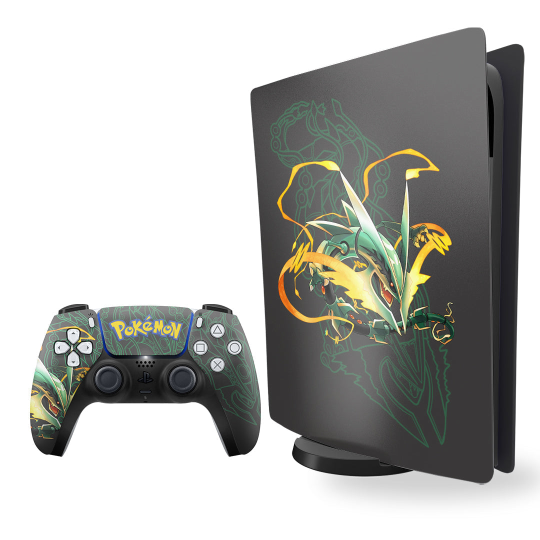 Ps5 skin - Pokemon Rayquaza design on Console and Controller