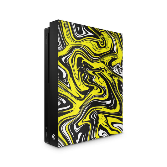 Xbox-one-yellow-and-Black-vector-Console-skin 