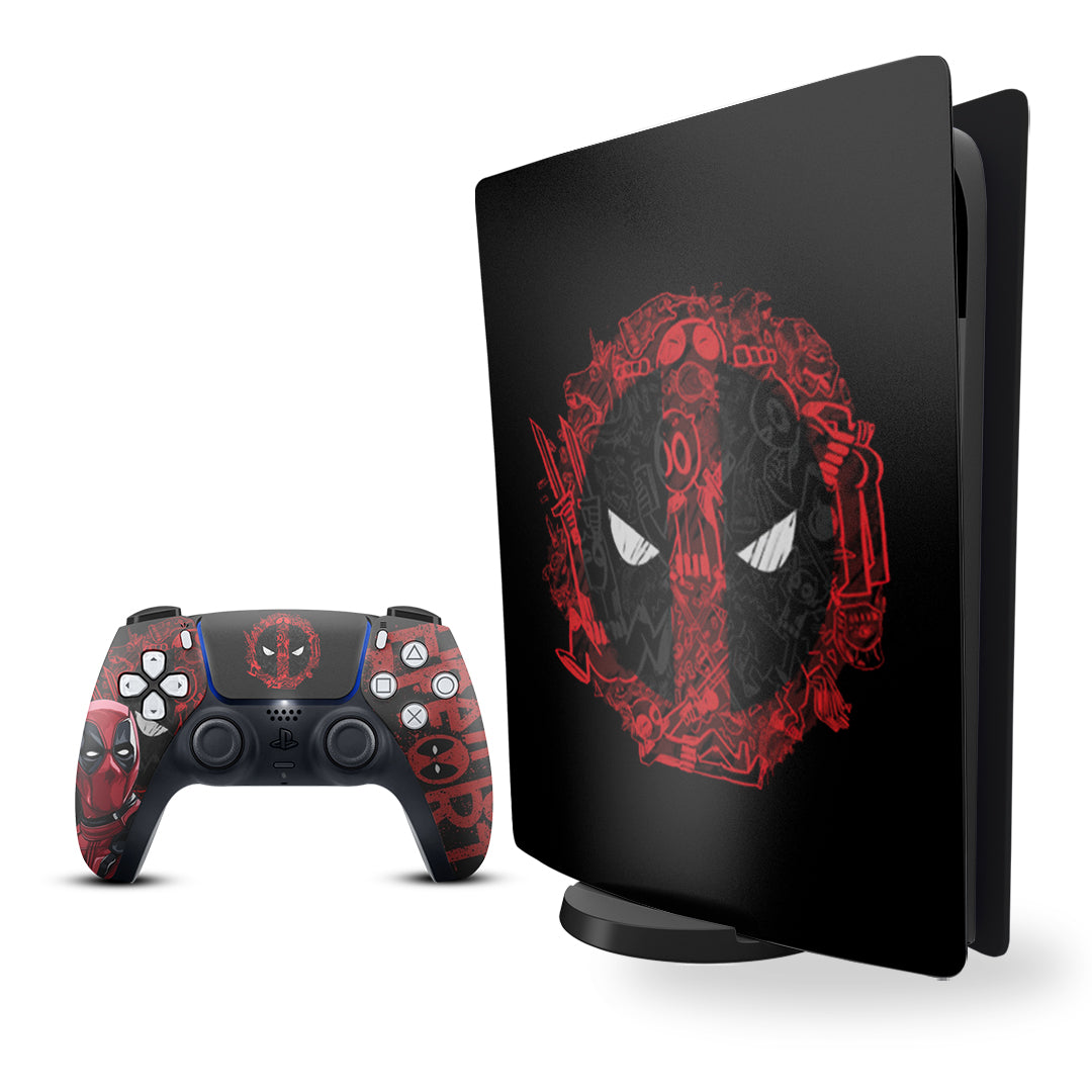 ps5 skins - marvel deadpool theme skins