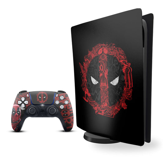 ps5 skins - marvel deadpool theme skins