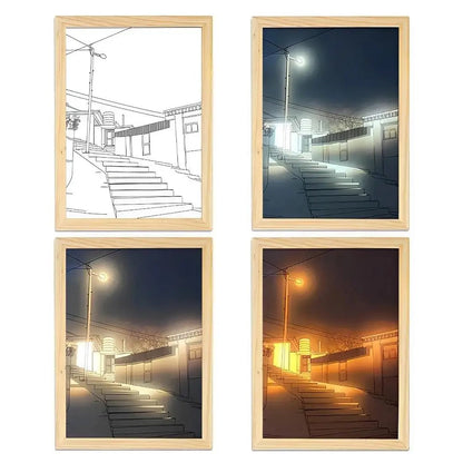 Deco Led Light Painting USB Plug Dimming Wall Artwork - I Streetlight - Gadget