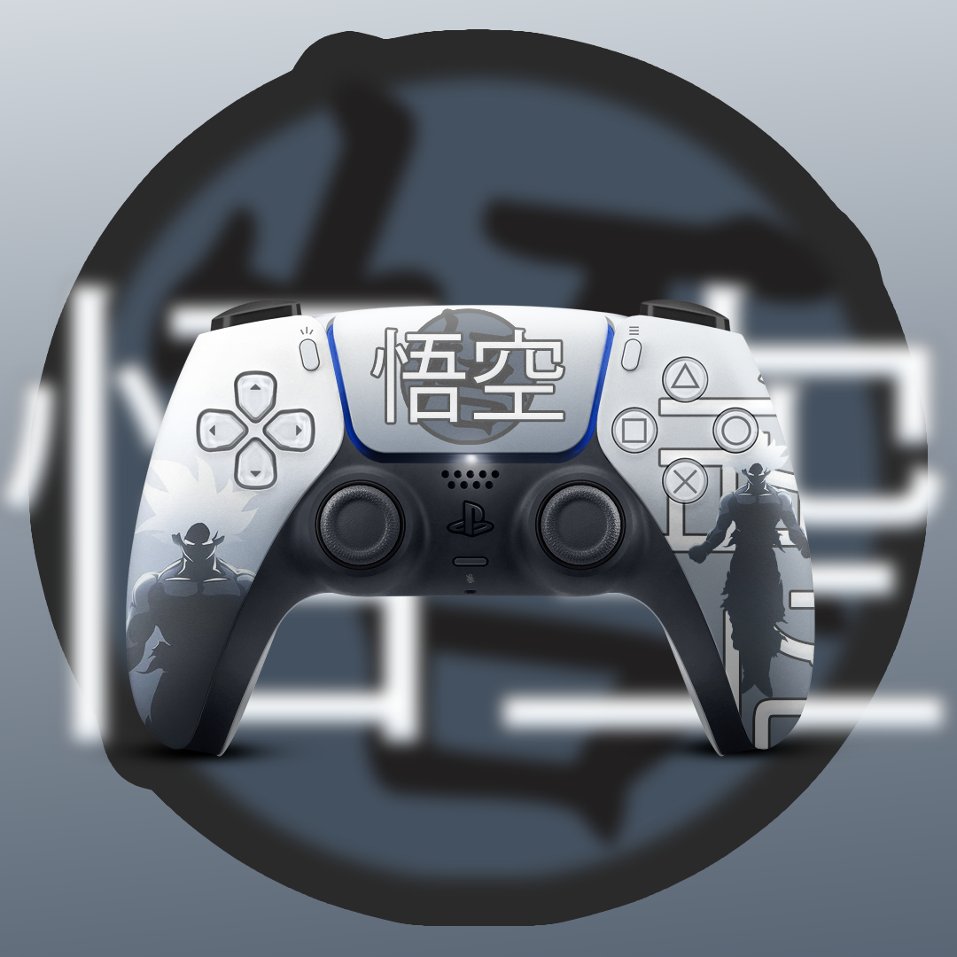 Goku Black and white theme PS5 Controller skins 2x - controller skins