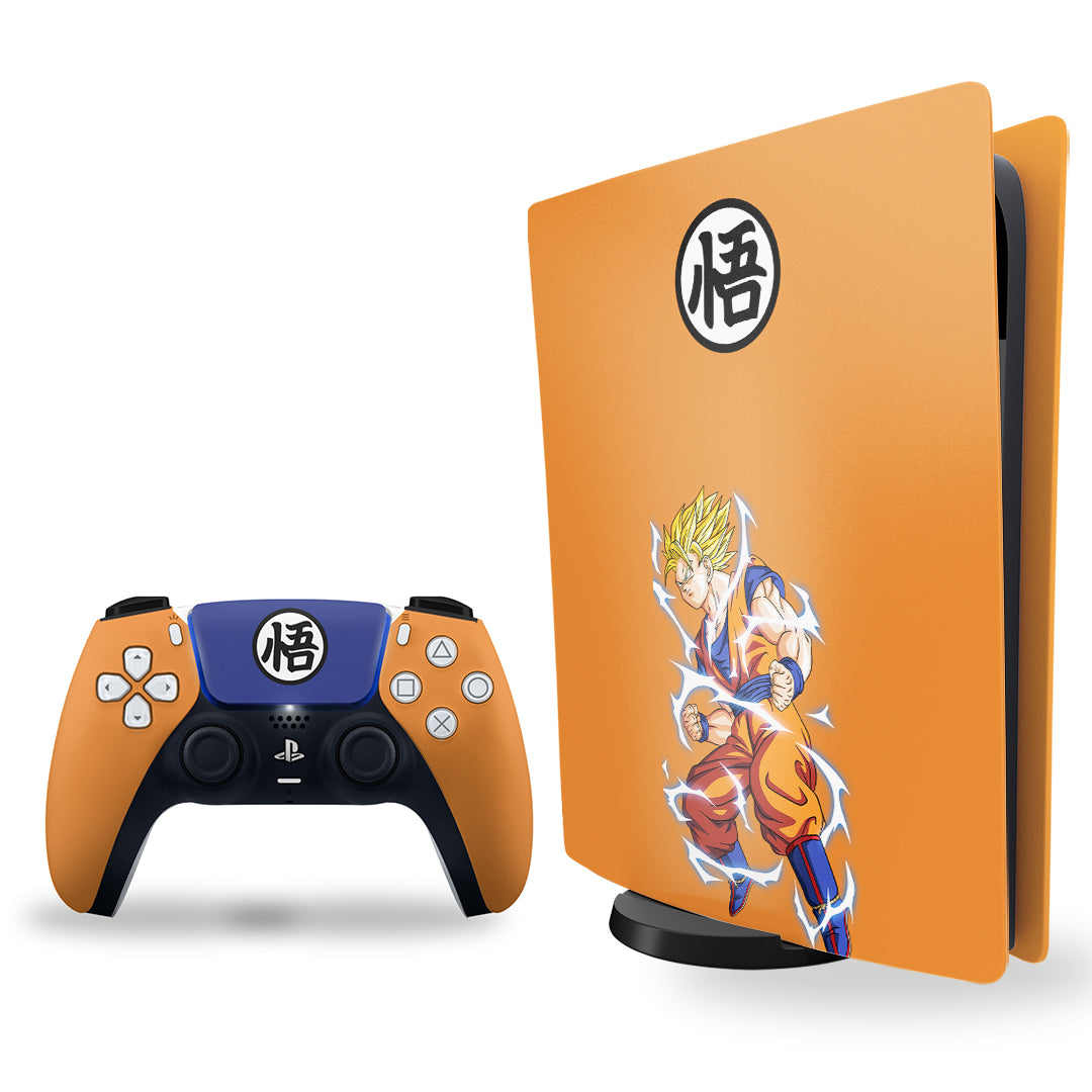 Ps5 DBZ Goku Console and controller skin Combo 