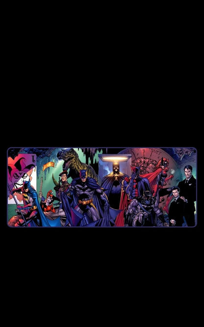 mousepads - Illustration of various superhero characters in a colorful setting