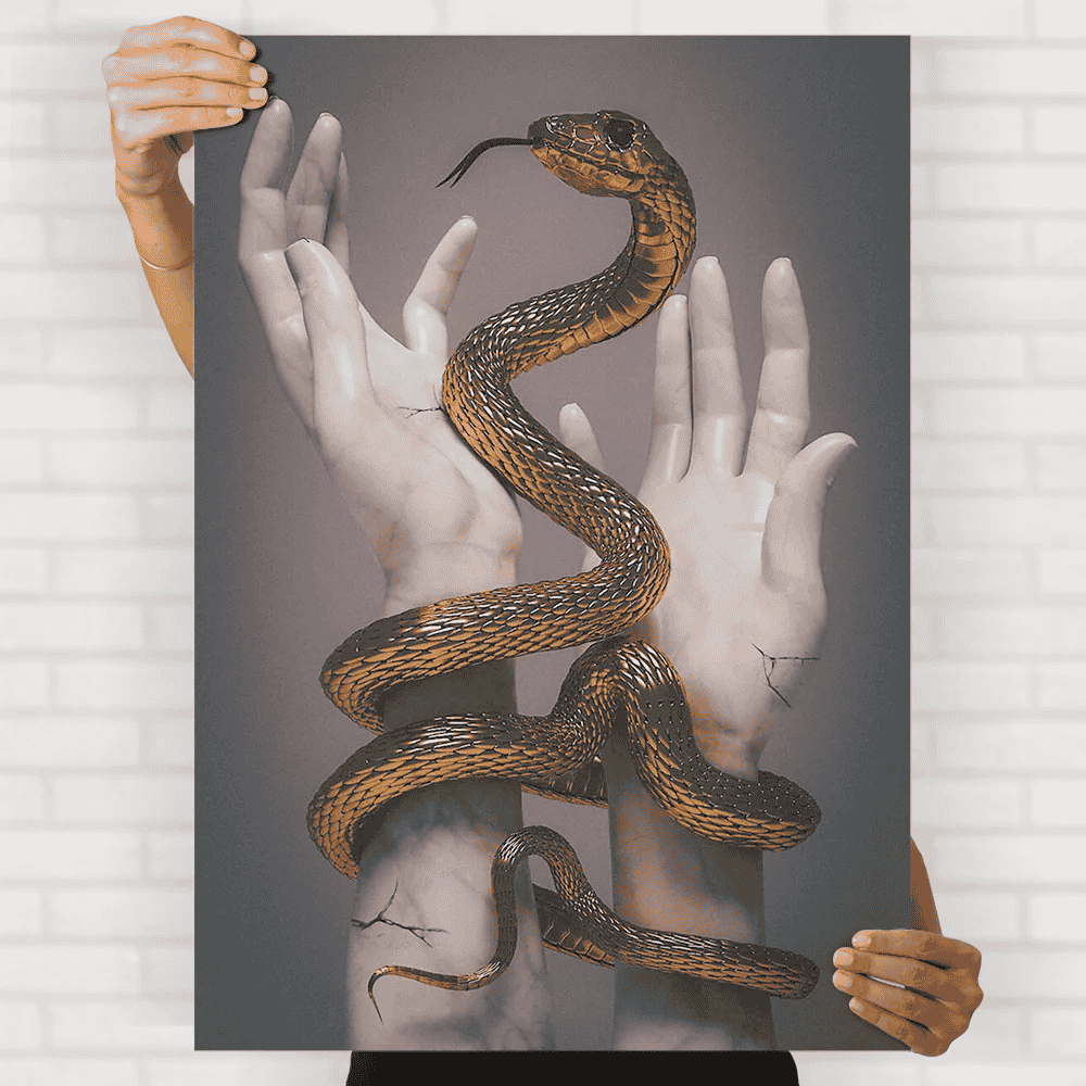 Hands Tied With Snakes Poster
