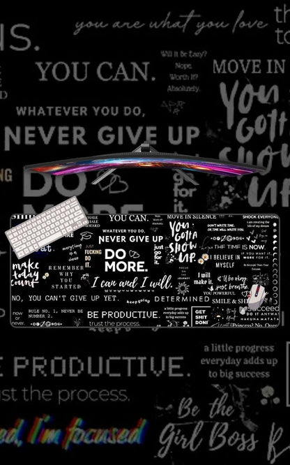 Quotes Motivational | Motivational Mousepads | Custom Mousepads | Large Desk Mat/Mousepads