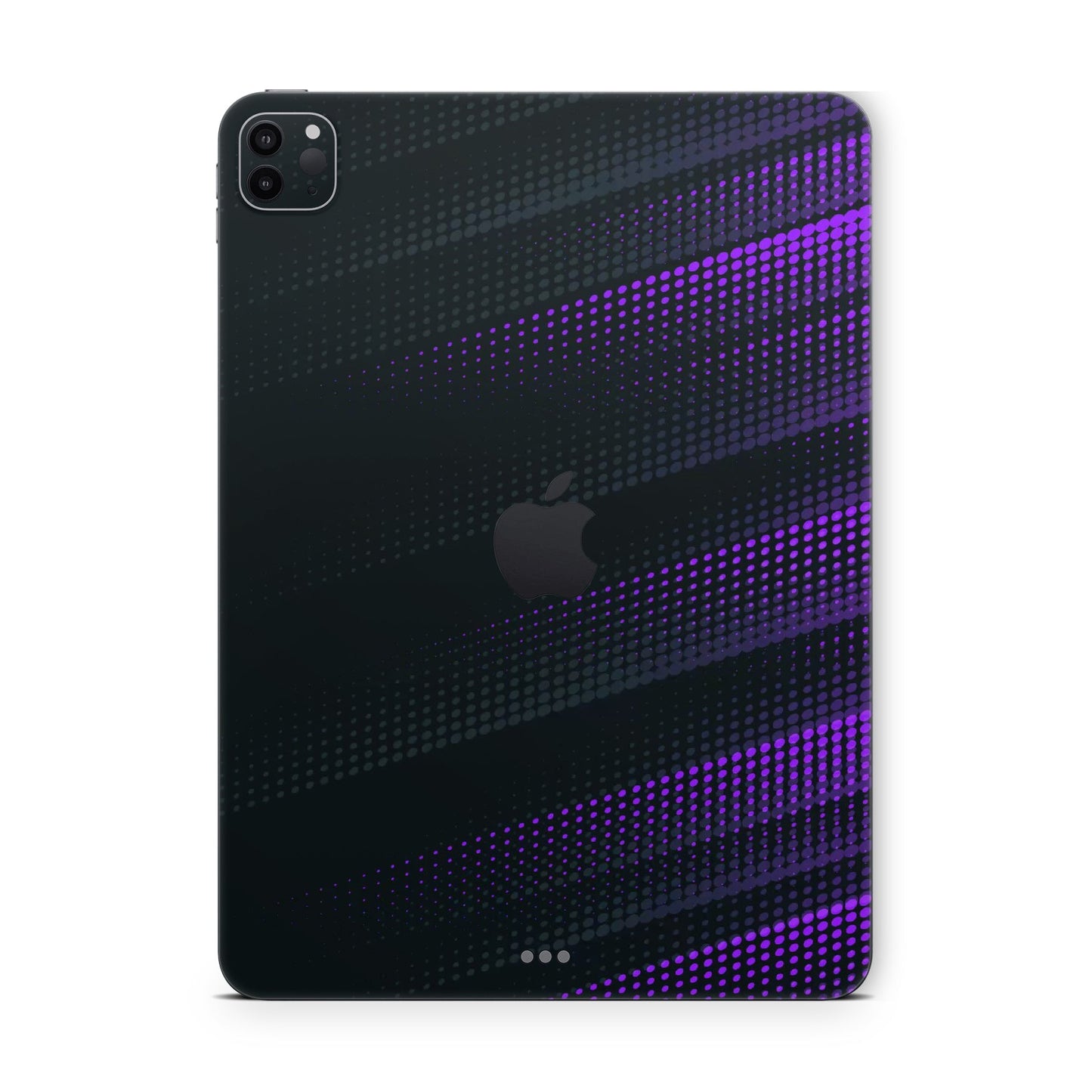 Black and purple patterned case on ipad pro