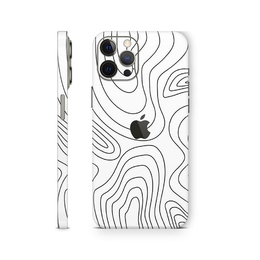 iphone skin with white abstract pattern design