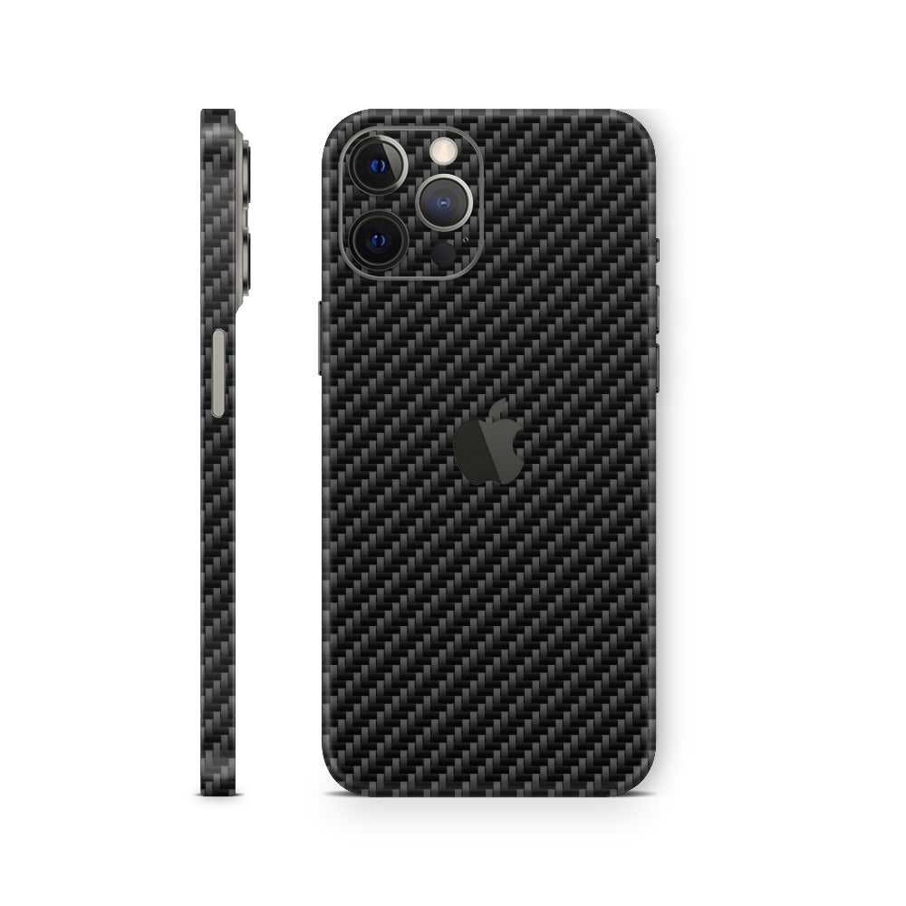 iphone skin with black carbon fiber design