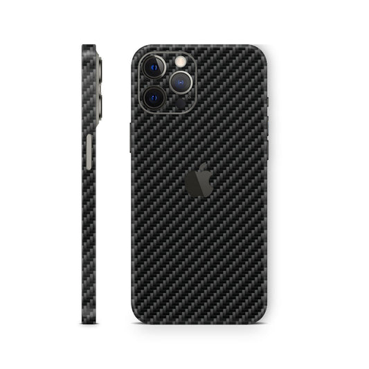 iphone skin with black carbon fiber design