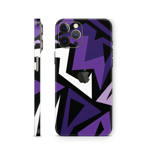 iphone skin with purple abstract geometric pattern