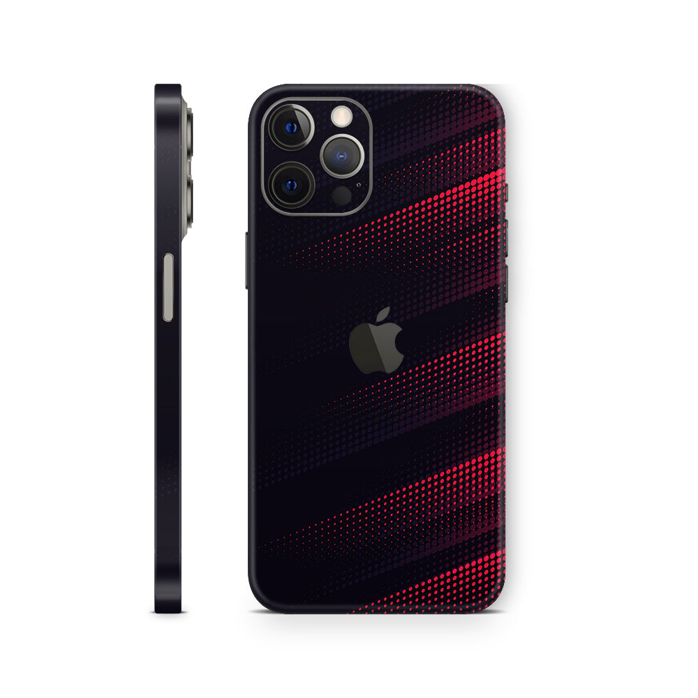 iphone skin with red and black abstract pattern