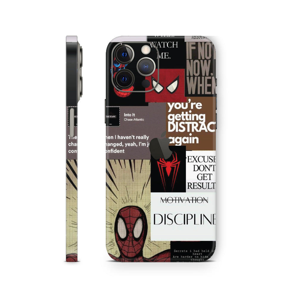 iphone skin with spiderman graffiti design