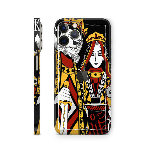 Phone case with King and Queen of Hearts design on a white background