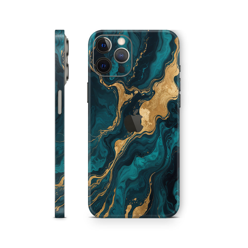 iphone skin with blue marble texture design