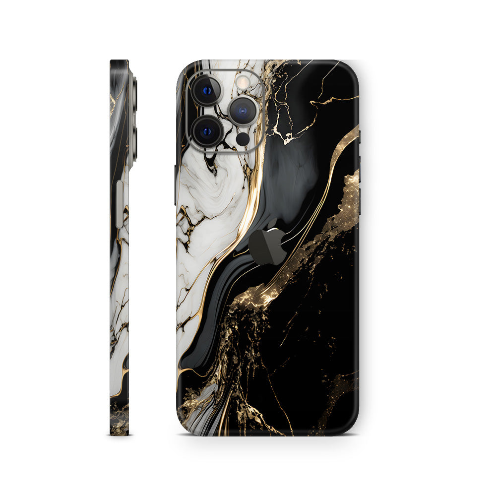Black & White Marble iPhone Skin