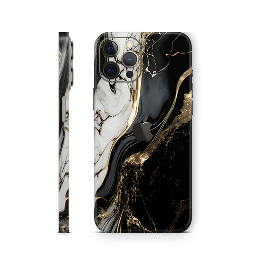 Black & White Marble iPhone Skin