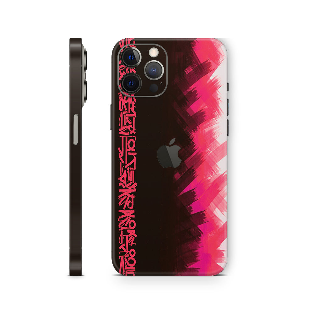 iphone skin with red abstract pattern design