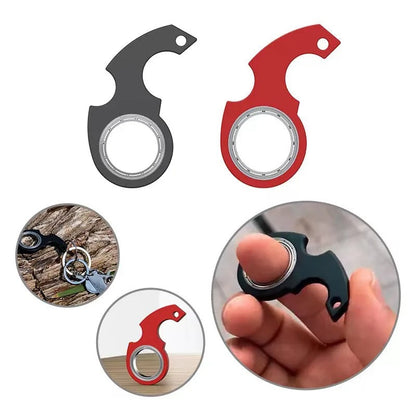 Keychain Fidget Spinner Adult Stress Relief Fidget Toys Fingertip Rotation Keyring Finger Fidget Ring Relieve Boredom