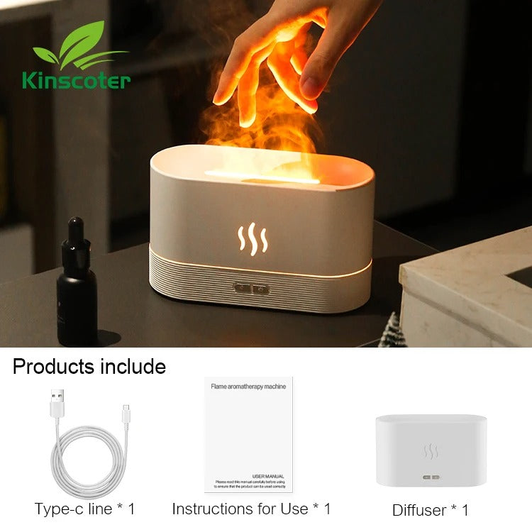 Kinscoter Aroma Diffuser Air Humidifier Ultrasonic Cool Mist Maker Fogger Led - white pro - Gadget