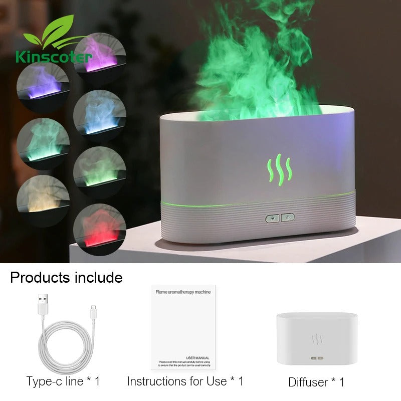 Kinscoter Aroma Diffuser Air Humidifier Ultrasonic Cool Mist Maker Fogger Led - white - Gadget