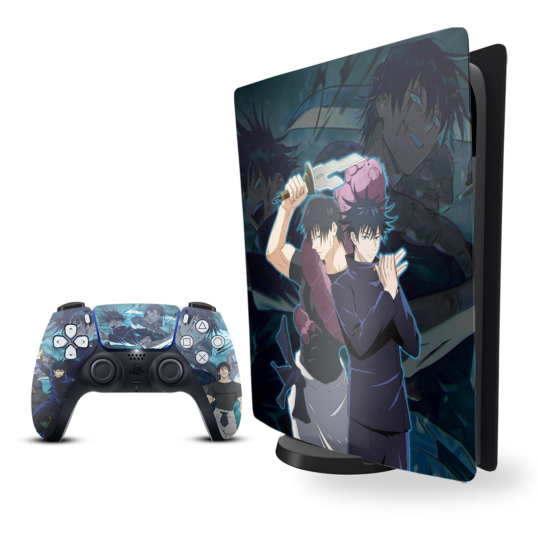 Ps5 skin - Jujutsu Kaisen Toji Fushiguro And Megumi Fushiguro Console And Controller Skin