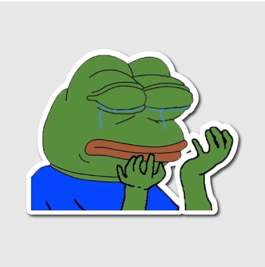 Crying Pepe Sticker